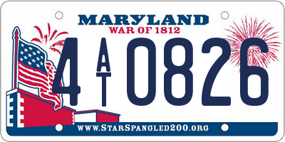 MD license plate 4AT0826