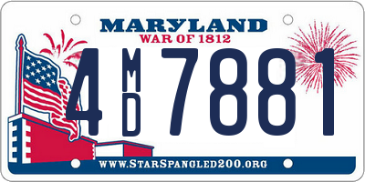 MD license plate 4MD7881
