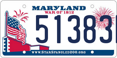MD license plate 51383M