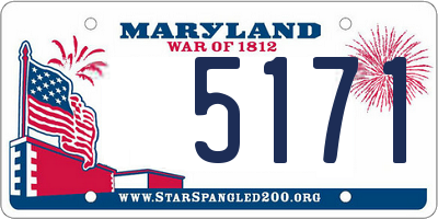 MD license plate 5171