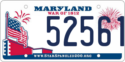 MD license plate 52561