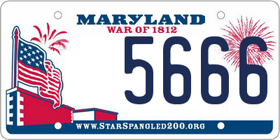 MD license plate 5666