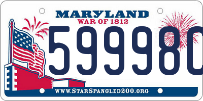 MD license plate 59998CE
