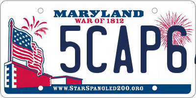 MD license plate 5CAP64