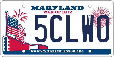 MD license plate 5CLW01