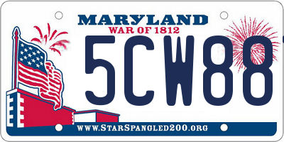 MD license plate 5CW887