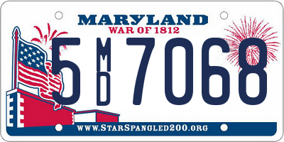 MD license plate 5MD7068