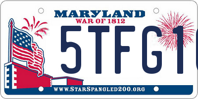 MD license plate 5TFG10