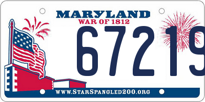 MD license plate 67219