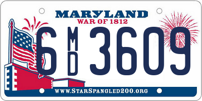 MD license plate 6MD3609