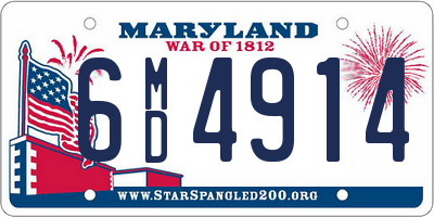 MD license plate 6MD4914