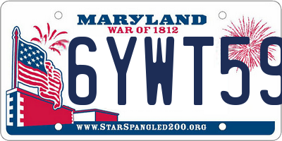 MD license plate 6YWT593