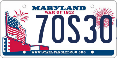 MD license plate 70S309