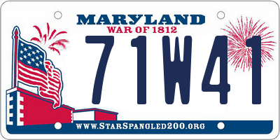 MD license plate 71W411