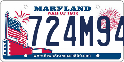 MD license plate 724M946