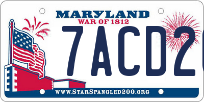MD license plate 7ACD20