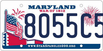 MD license plate 8055C5G