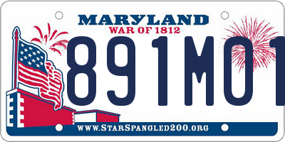 MD license plate 891M017