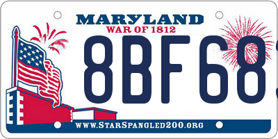 MD license plate 8BF683