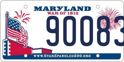 MD license plate 90083