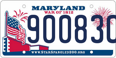 MD license plate 90083CB