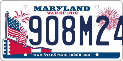MD license plate 908M244