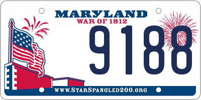 MD license plate 9188