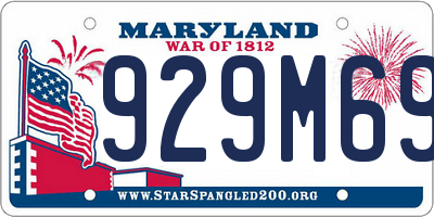 MD license plate 929M694