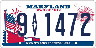 MD license plate 9AV1472
