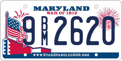 MD license plate 9BM2620