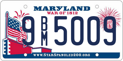 MD license plate 9BM5009