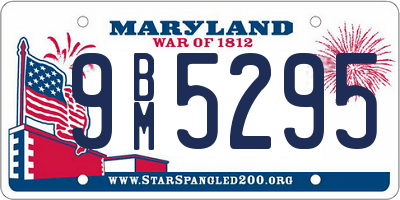 MD license plate 9BM5295