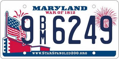 MD license plate 9BM6249