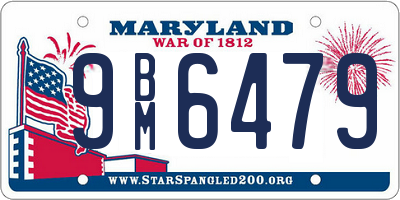 MD license plate 9BM6479