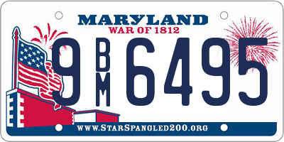 MD license plate 9BM6495
