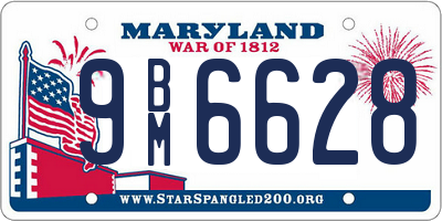 MD license plate 9BM6628