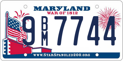 MD license plate 9BM7744