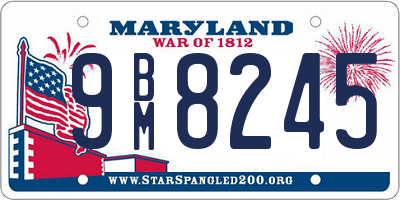 MD license plate 9BM8245