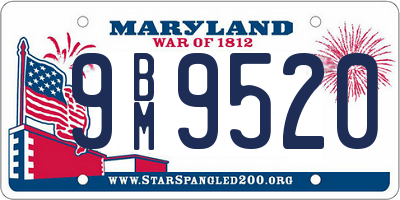MD license plate 9BM9520