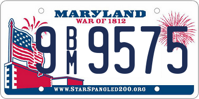 MD license plate 9BM9575