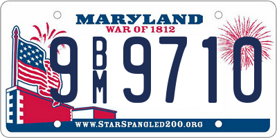 MD license plate 9BM9710