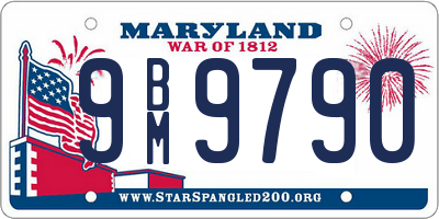 MD license plate 9BM9790