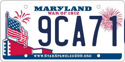 MD license plate 9CA716