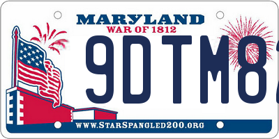 MD license plate 9DTM82