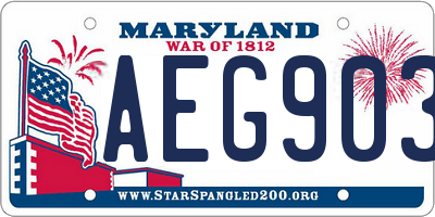 MD license plate AEG9034