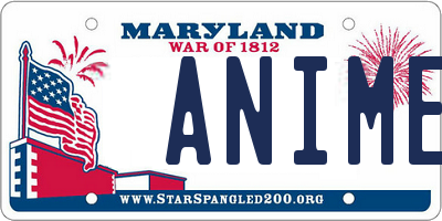MD license plate ANIME