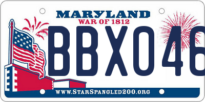 MD license plate BBX0468