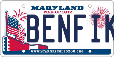 MD license plate BENFIKA