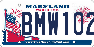 MD license plate BMW1026