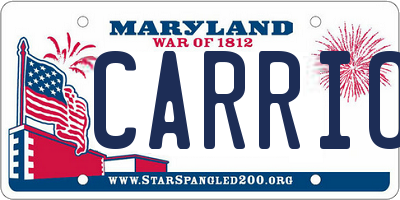 MD license plate CARRION